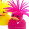 Rock 'n' roll colorful furry duckling glitter toys, children's summer beach toys Application Scenario